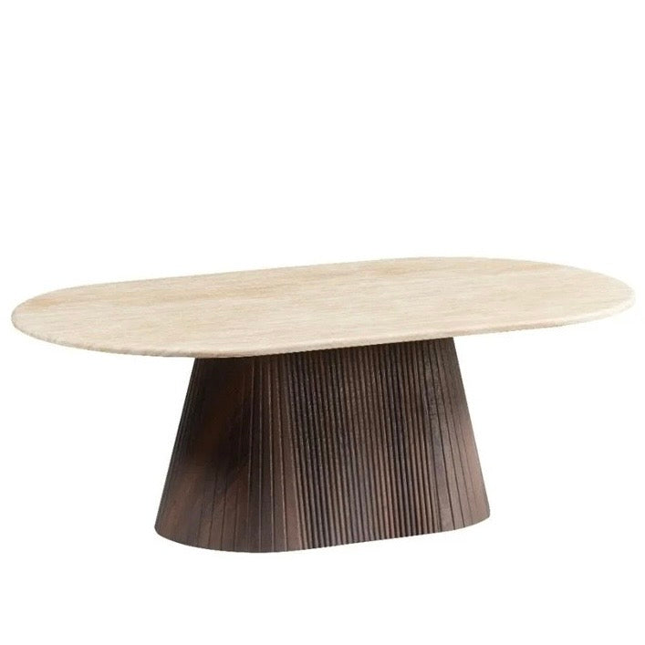 Table basse Kimberly Brown oval